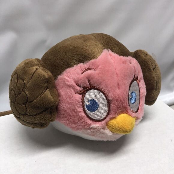 Angry Birds Star Wars Plush Bird Princess Leia Stuffed Animal Toy Rovio Pink - Picture 2 of 9